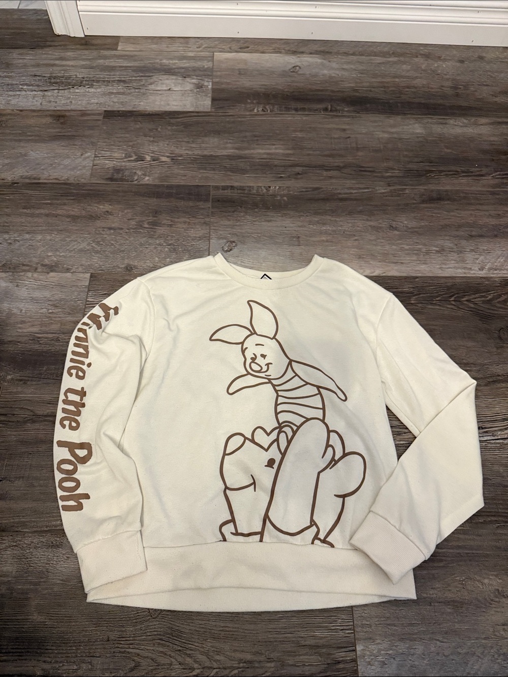 Disney Winnie the Pooh Cream Graphic Sweatshirt for Men